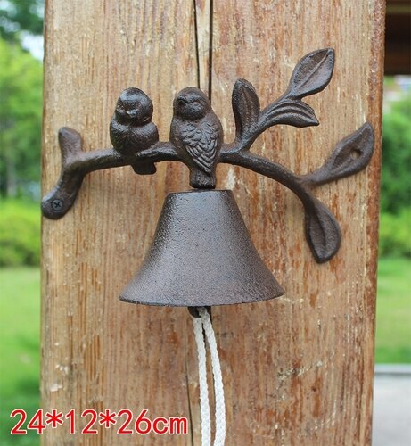 nordisch Land retro doppel konfrontiert tür platte gusseisen türklingel Hand glocke, Rustikalen Gusseisen Türklingel Sonnenblume bilden: 6