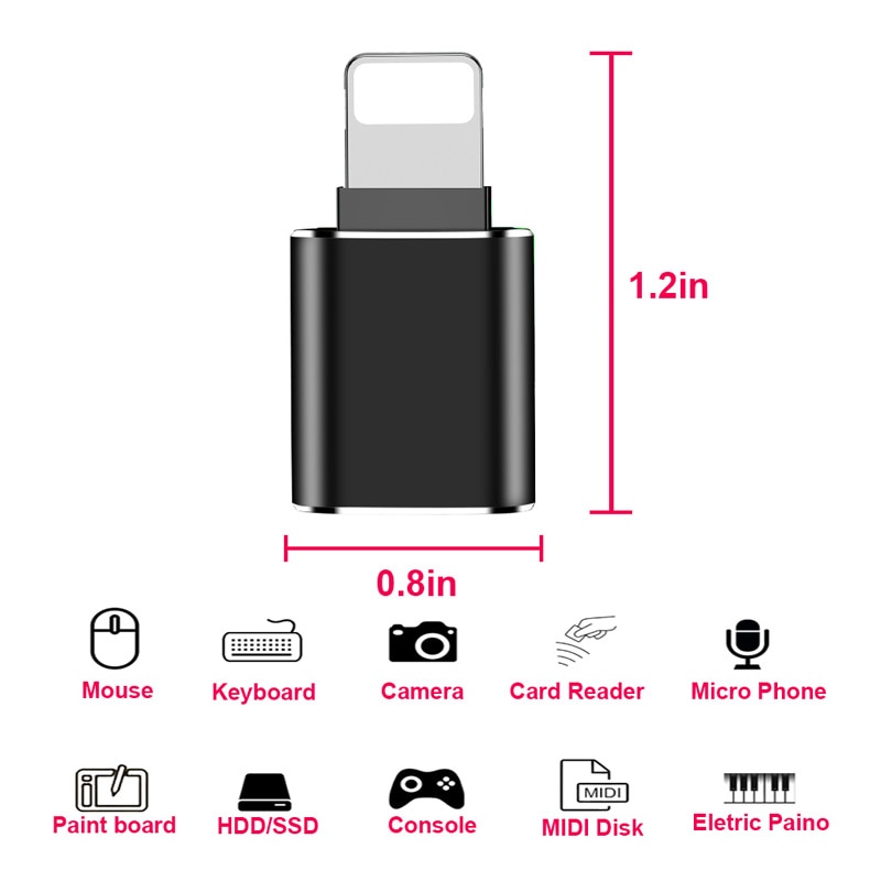Blitz zu USB Kamera Adapter iphone SD Karte Leser mit Mikro SD Pro iPhone 7 8 6 6s Plus 11Profi/iPad/Maus/Keyborad Konverter