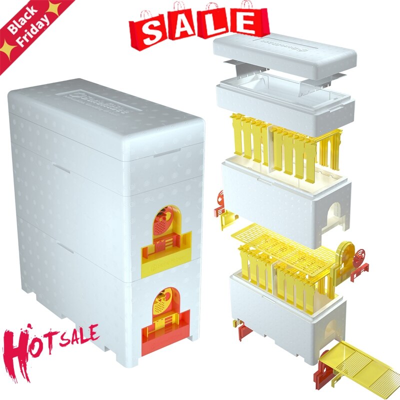 Brand Multi-Functional Queen Bee Hive Plastic Foam Material Double Box Queen Rearing Beehive Beekeeping Tool Bee Nest