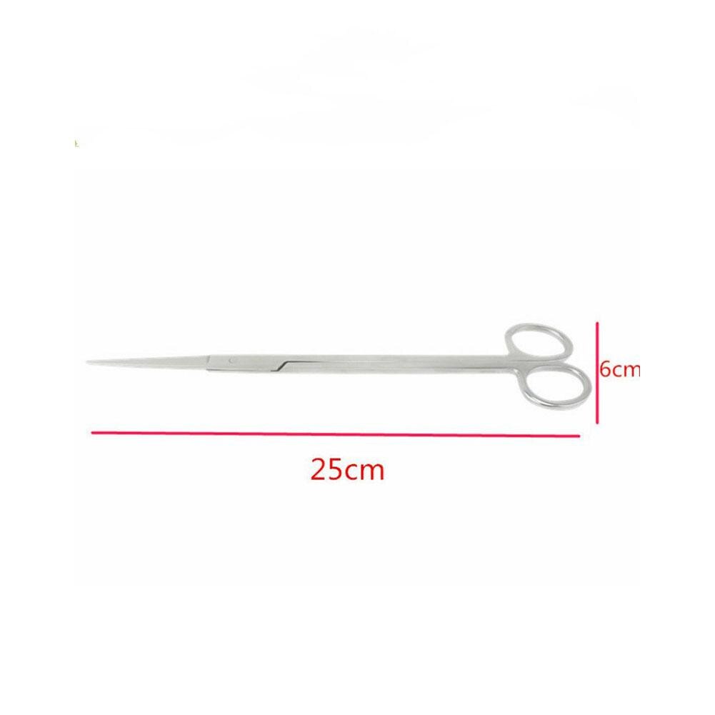 25cm akvariefisk akvarium saks akvatiske planterengøringsværktøjer tang saks lang rustfrit stål bølgesaks