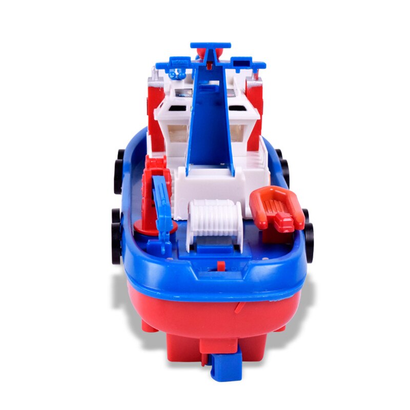 Electric Rescue Boat Ship Music Light Marine Rescue Fire Fighting Fast Speed Educational Bath Shower Toy Kids GiftTSLM1