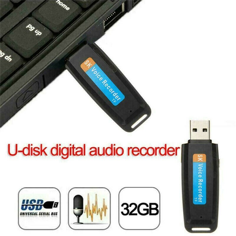 U-Disk Digital O Voice Recorder Pen Oplader Usb Flash Drive Tot 32Gb Mini Sd Tf
