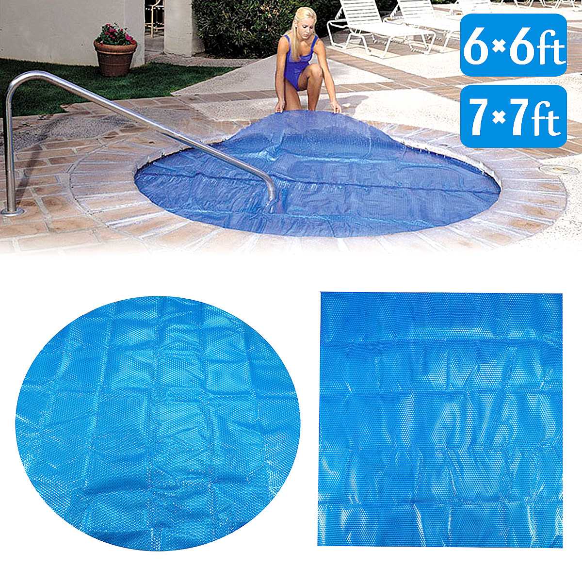 6ft/7ft Round/Square Swimming Pool Spa Tub Cover 400m Solar Thermal Blanket