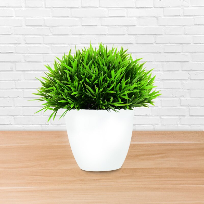 Bonsái Artificial en maceta con hojas verdes, plantas de simulación de árbol pequeño para decoración del hogar y jardín, decoraciones de mesa para fiestas de cumpleaños y bodas: B02