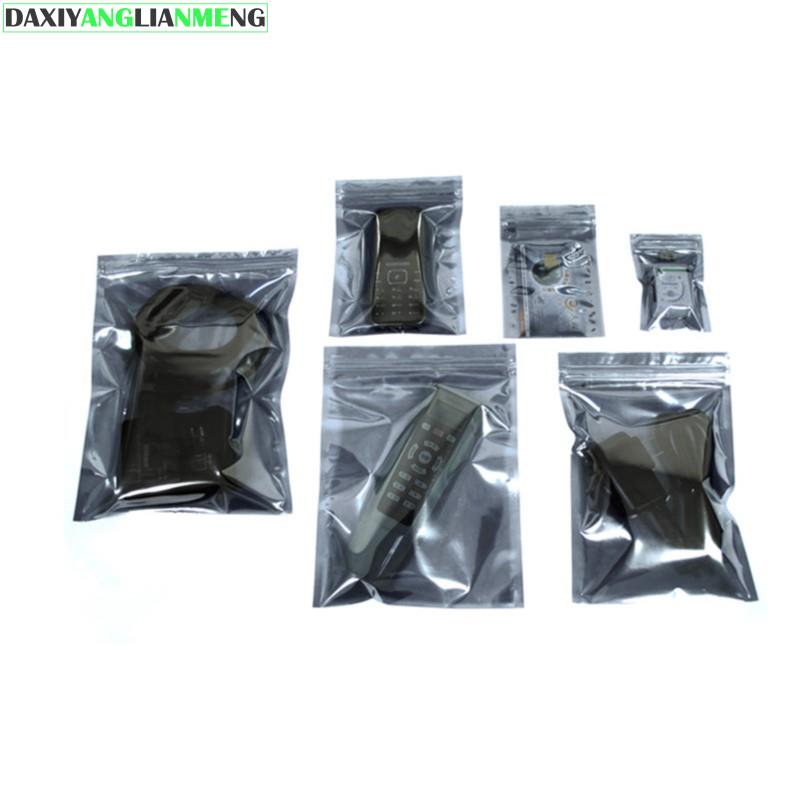 100pcs Anti Static Shielding Zip Lock Bag Resealable ESD Anti-static Instrument Chip Electronic Accessories Battery USB Pouches