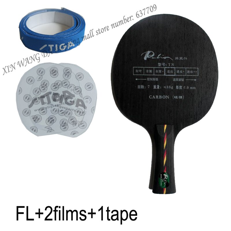 Palio official TN table tennis blade carbon hard blade suit for fast attack with loop ping pong game racket sports: FL film