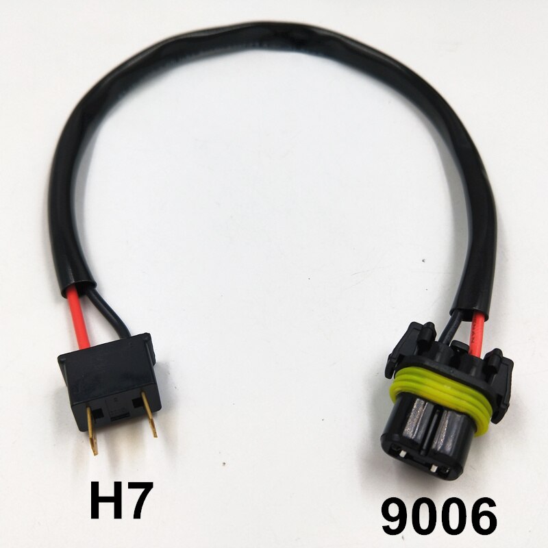 Adaptador de enchufe de arnés de conversión H8 H11, cable conector de lámpara antiniebla de faro HID H7 9006 h8 h11, cable de potencia de balasto, 9006: 9006 to H7