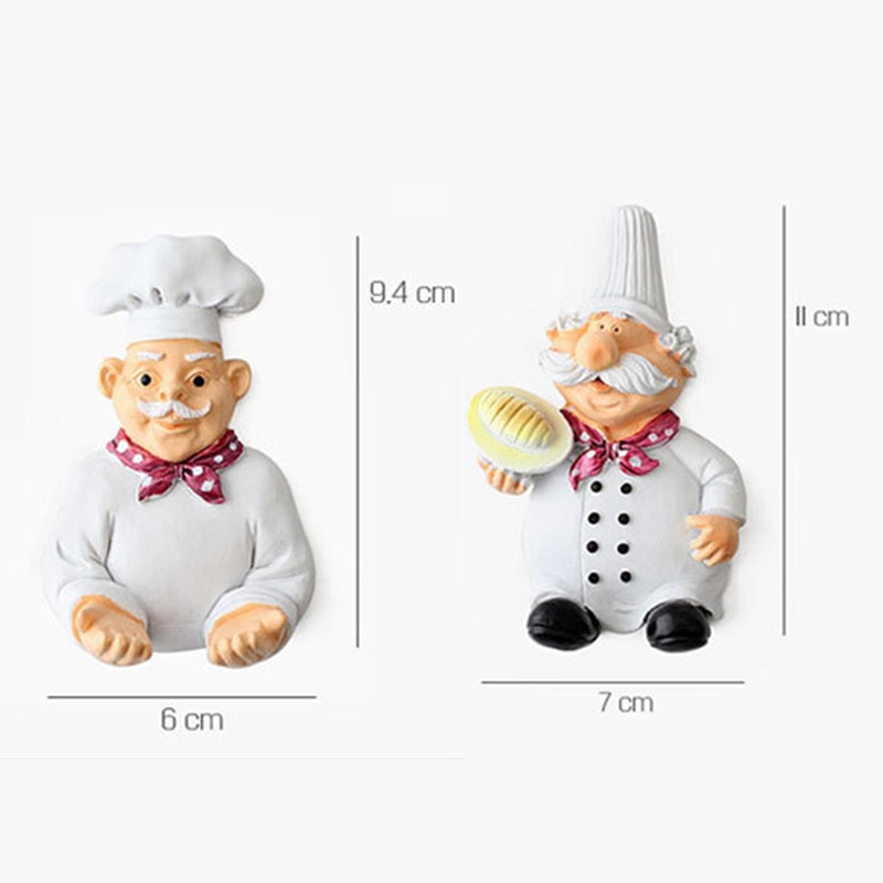 Cartoon Chef Plug Holder Power Cord Socket Hanger Organizer Wall Hanging Hook Resin Kitchen Hooks Gadgets Self Adhesive