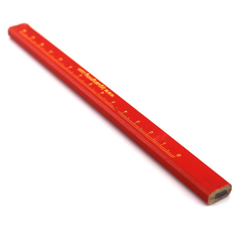 175mm carpentry pencil (red) flat core drawing pencil diy work wooden board pencil special pen