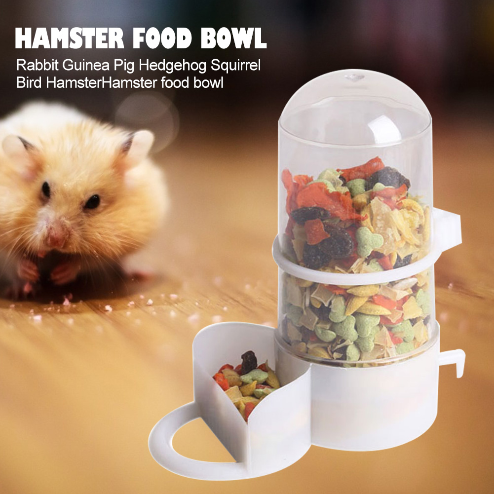 Small Pet Rabbit Guinea Pig Hedgehog Squirrel Bird Food Dish Bowl Hamster Mice Feeding Automatic Feeder Dispenser Accessories