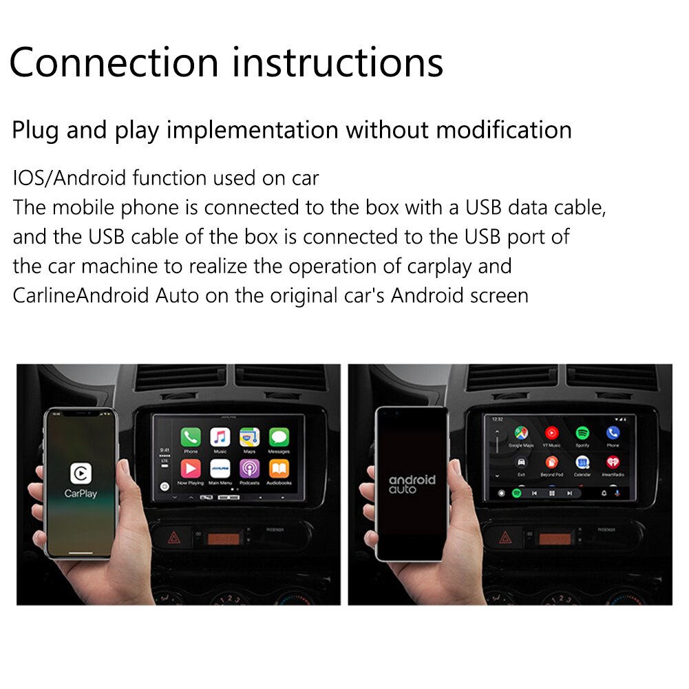 For Apple CarPlay /Android Auto USB Dongle with Mic Input for Android Car Navigation Multimedia Player Smart Mirrolink Car play