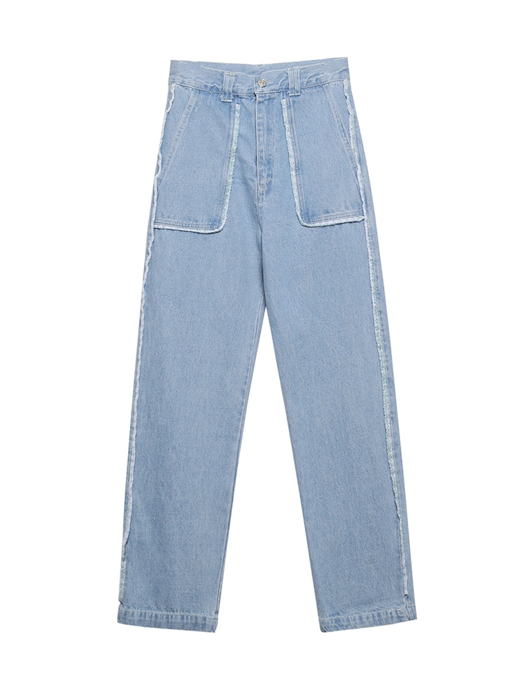 Lafaguw Leuke Jeans Voor Vrouwen Meisjes Ster Patchwork Broek Y2K Hoge
