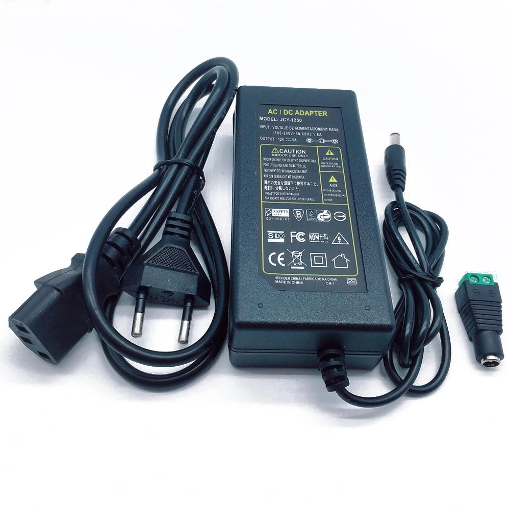 12V 5A 5 Ampere 60W DC EU/US UK AU Netzteil ADAPTER Transformator LED-Streifenlicht