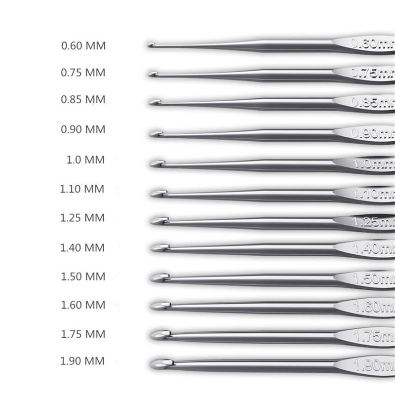 Looen-aiguilles à tricoter métalliques | Petites tailles 0.6 à 1.9mm, aiguilles à tricoter en métal pour fils, tissage, aiguilles à coudre, bricolage, dentelle