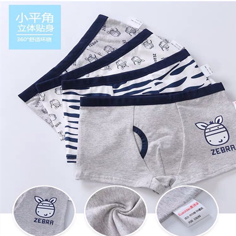 Boxer en coton pour garçons, 2 pièces/lot, , caleçons dessin animé, sous-vêtements pour enfants