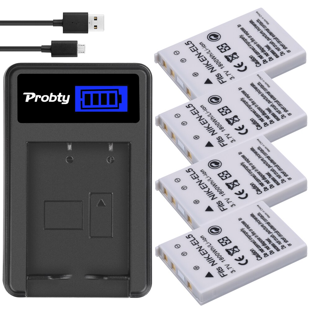 EN-EL5 Batterie + CHARGEUR pour Nikon 3700 4200 5200 5900 7900 P5000 P3 P4 S10 P90