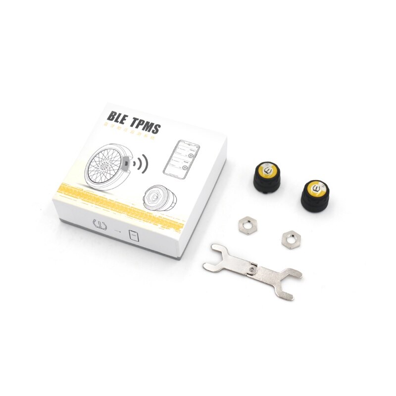 Motorcykel Dæktrykssensor TPMS Bluetooth 4.0 til Android/iOS Telefon