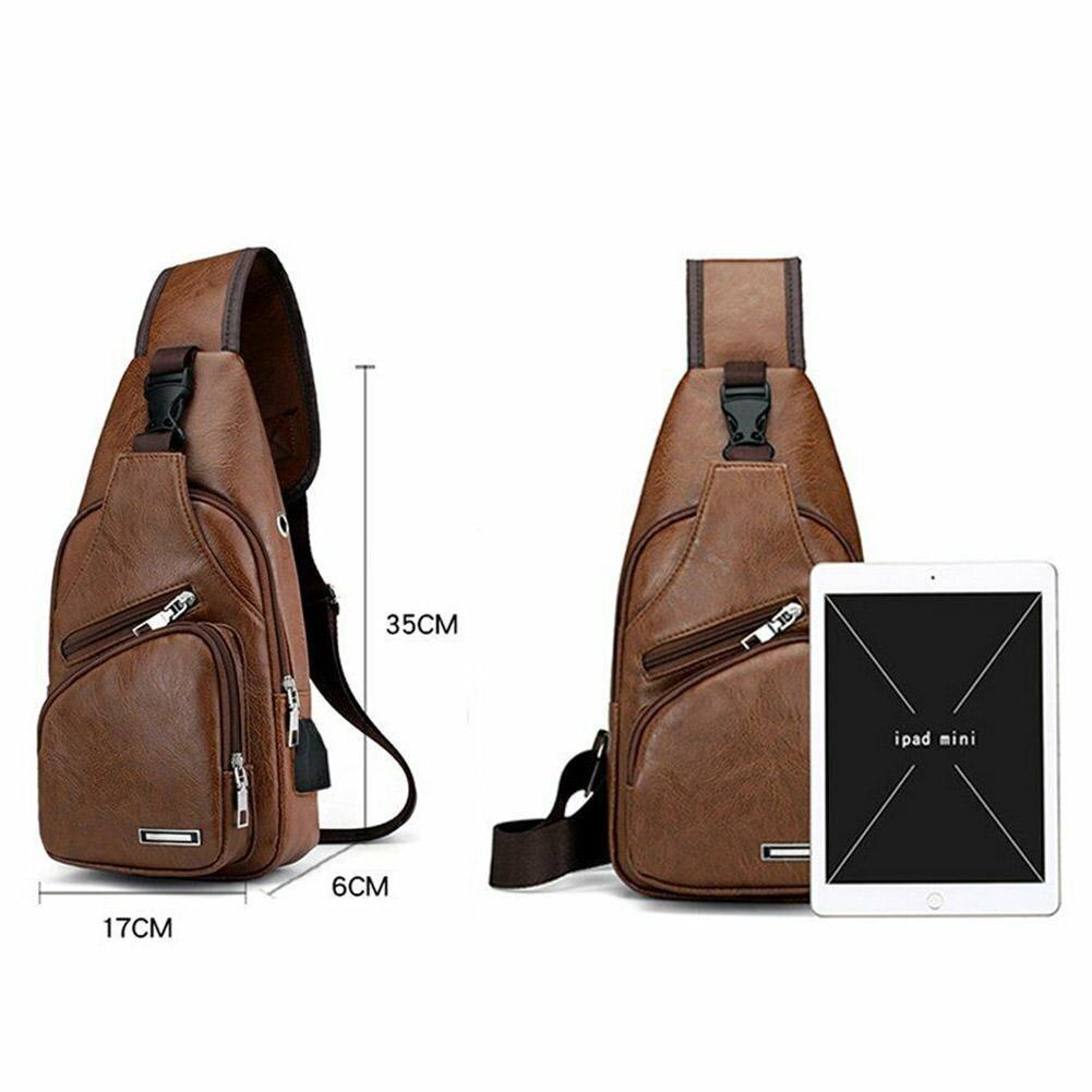 1PC Brust Tasche Lässige Funktions Männer Taille Geld Telefon Im Freien Gürtel Gürtel Tasche Ladung Pack Tasche Usb Sport brust B2O9