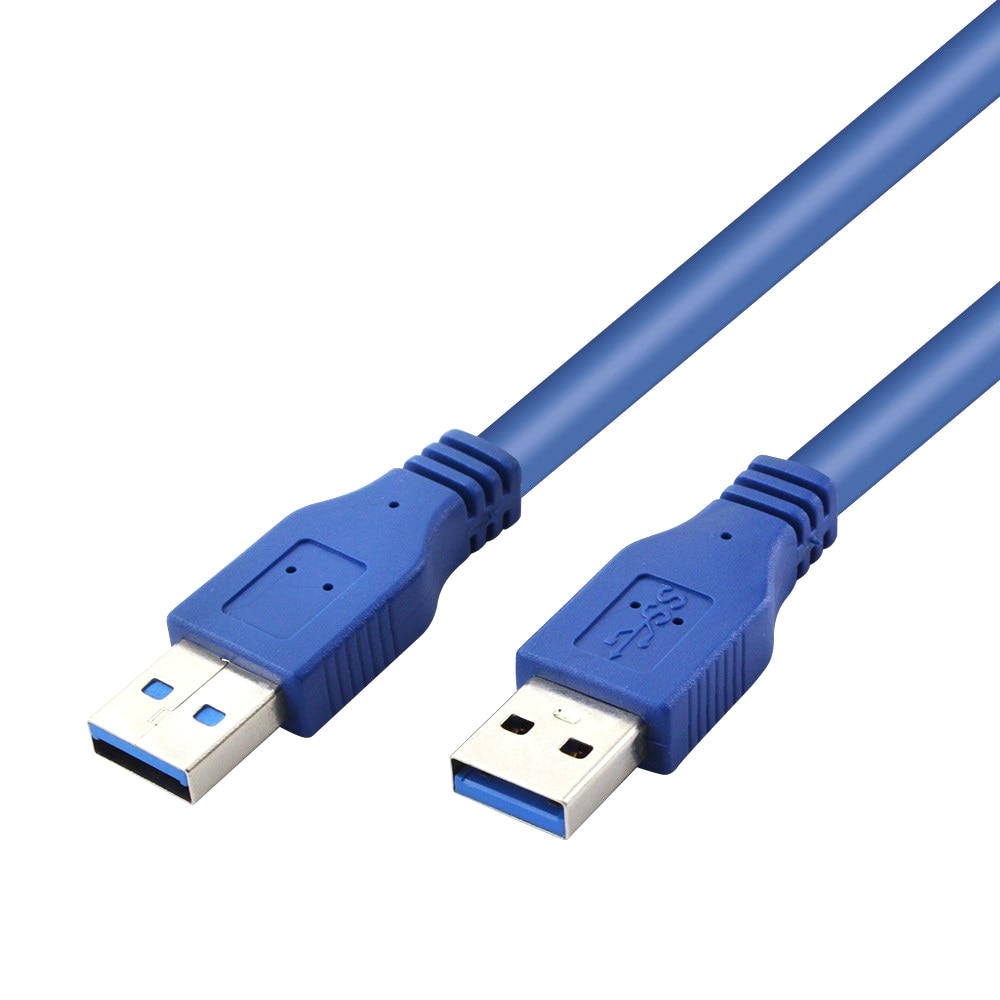 Fast Speed Blauw USB 3.0 A type Mannelijk naar USB Extension kabel AM AM 150 CM 4.8 Gbps Ondersteuning USB2.0 voor pc usb flash disk