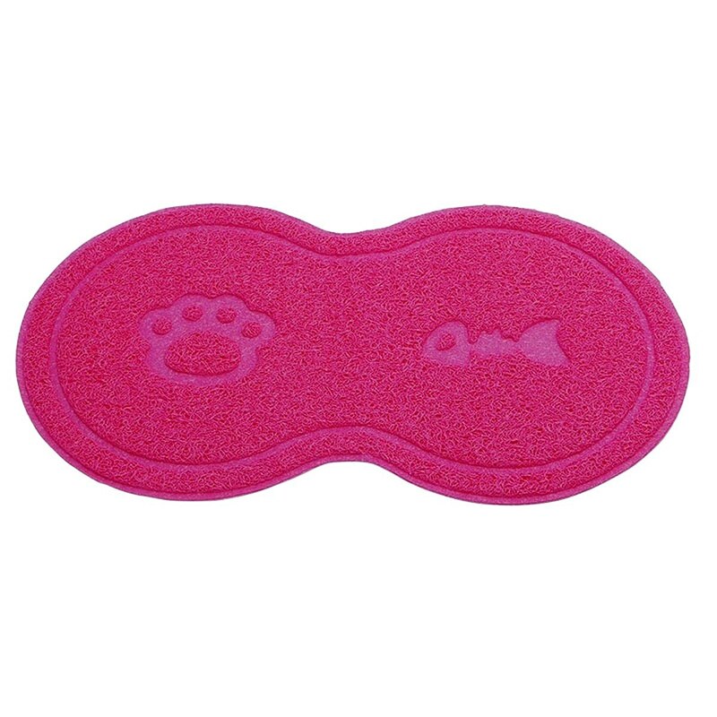 Alimentación de Mascotas estera para perro y gato comiendo cuenco almohadilla impermeable mascota alfombra de cama cachorro agua comida plato bandeja de PVC mantel para comer para mascota: Rojo