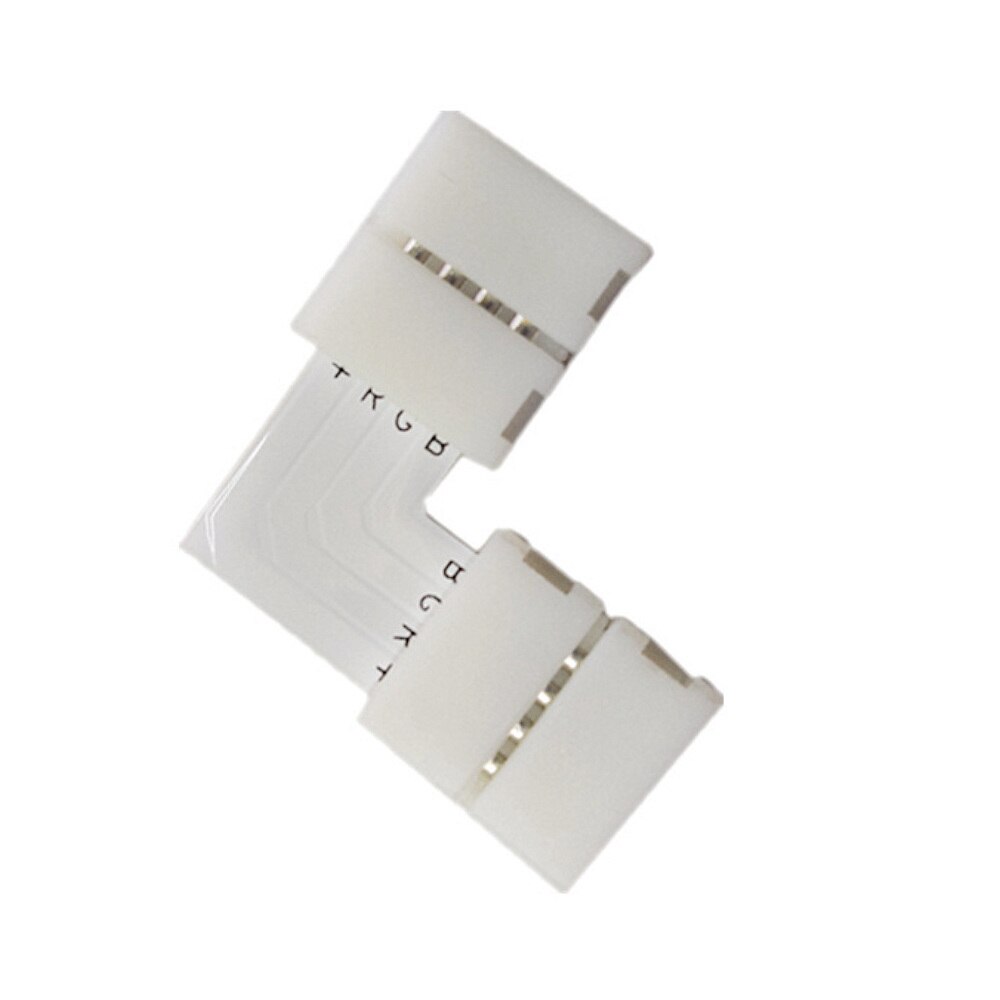 Led Strip Connector 10-Pack 4Pin Rgb Led Connector L-Vormige 10Mm Orthogonale Connector Voor SMD5050 Rgb led Strips Diy
