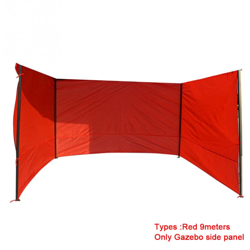 Outdoor Tent Accessories Gazebo Side Panel Durable Sidewall Anti-UV Oxford Cloth Protect Wind Cold Rain Support Washing Reused: Red 9meters 1