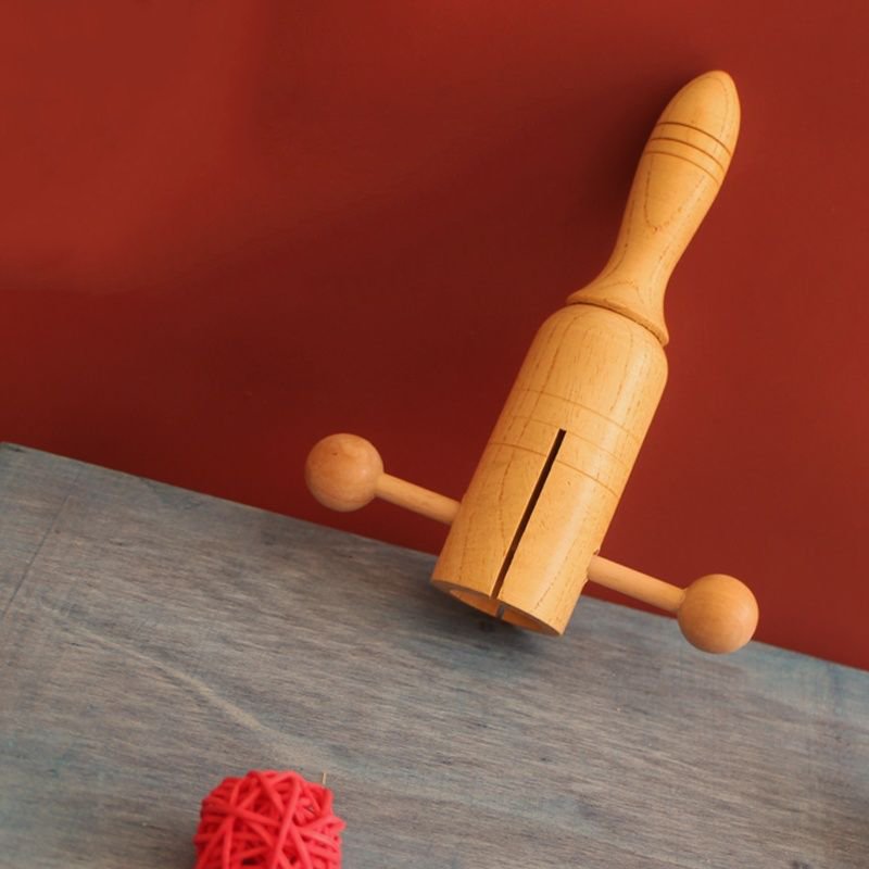 Hand Cranked Crow Sounder for Beginners Children Portable Solid Wood Early Education Performance Orff Musical Instruments 2022