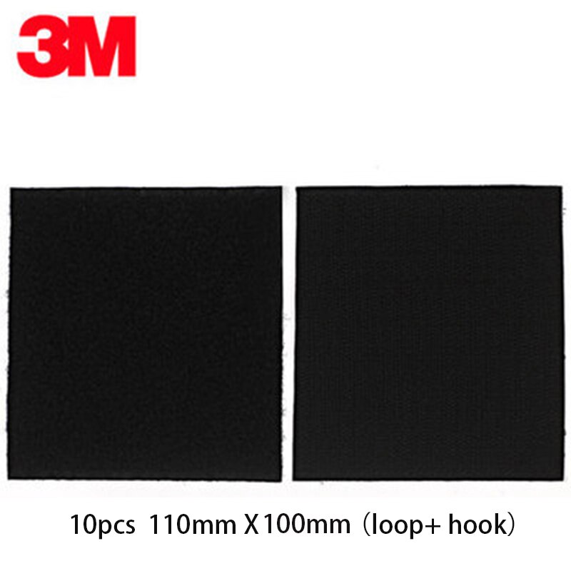 10PCS 3M Double-sided Adhesive Velcros Strong Self-adhesive Hook and Loop Tape nylon sticker velcros Glue for DIY fixing automob: black 110mm x 100mm
