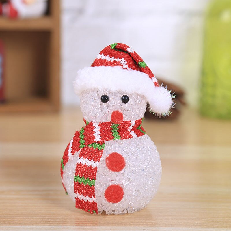 Christmas LED Snowman Light Home Ornaments Xmas Tree Hanging Decoration: Silver