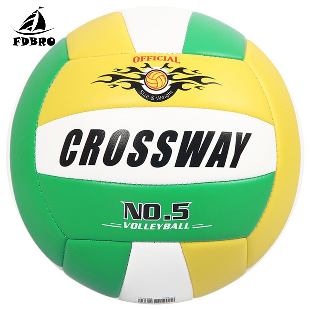 FDBRO Size5 PU Volleyball Match Volleyball Ball Indoor&Outdoor Training Ball Indoor Training Ball Beach Volleyball: Green