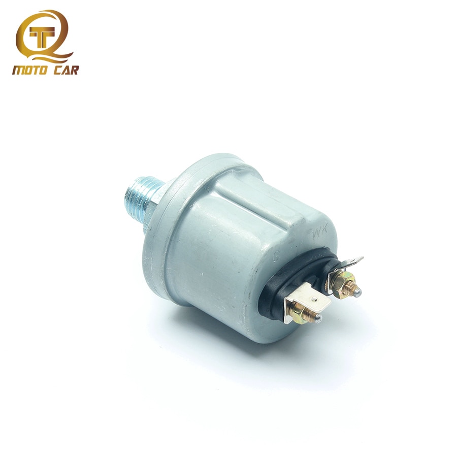 for Car Engine Oil Pressure Sensor VDO Meter Pressure Sensor Warning Alarm 1/8 NPT 0-10 Bar 10MM for Boat Ship Train Vehicle