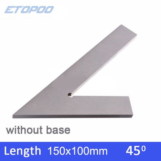 Dni 875/2 100*70mm 120*80mm 200mm 45 gradere firkantlinjal med bredt stål 45 gradere industriell prøve maskinist firkant med utgangspunkt: 150 x 100mm
