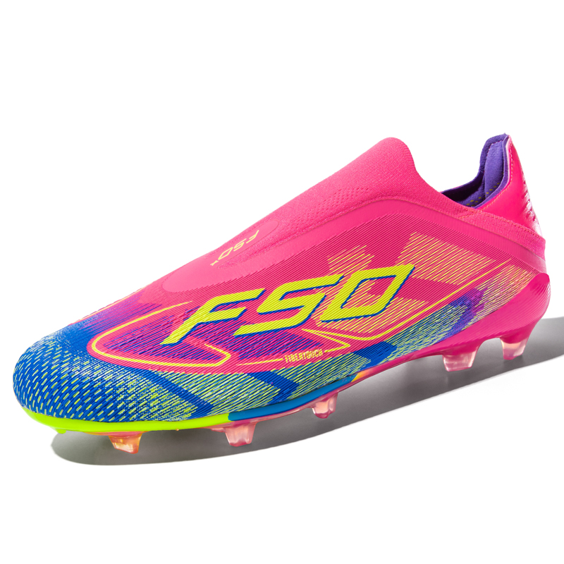Men‘s TF/FG Football Boots High Top Soccer Shoes Comfortable Breathable Grass Non-Slip Training Sneakers Outdoor Footwears: Red / 38