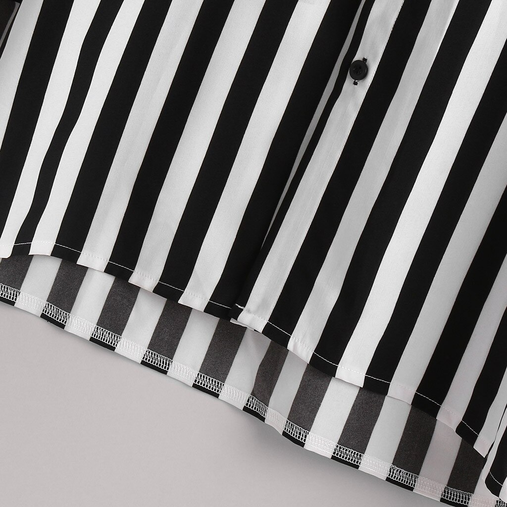 Men Shirts Vertical Striped Shirt Slim Fit Long Sleeve Casual Button Down Mens Shirts