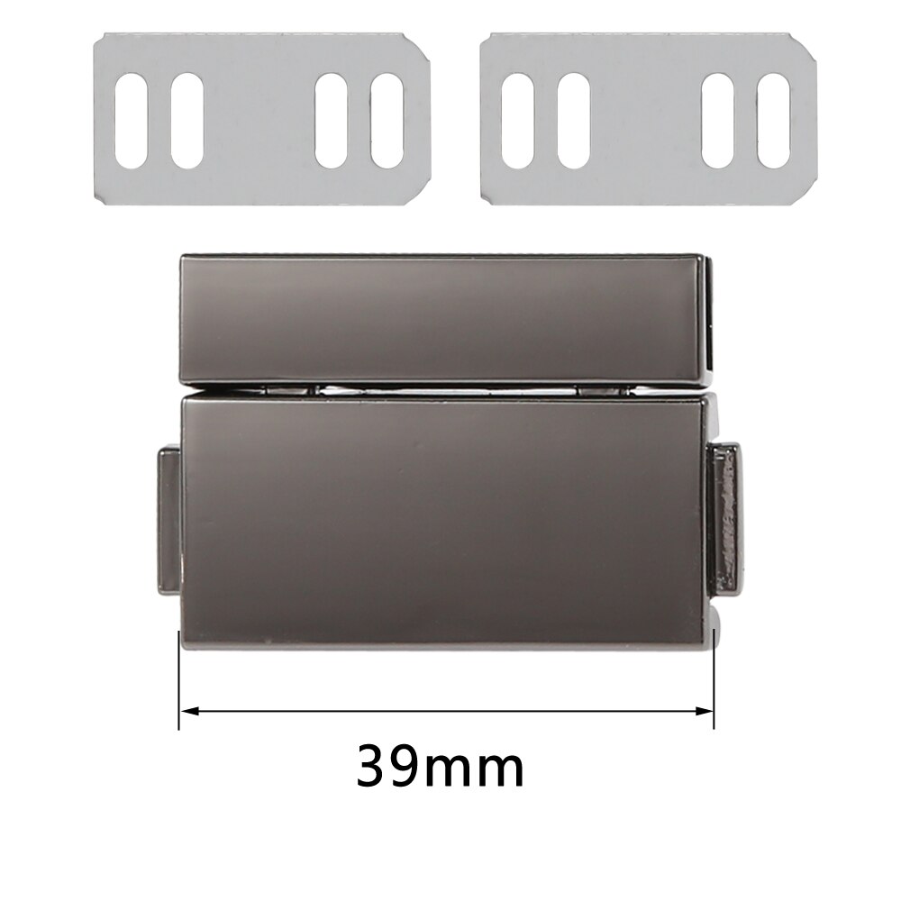 3.9Cm Rechthoekige Metalen Druk Push Sloten Voor Vrouwen Tas Handtas Lente Lock Snap Decoratieve Sluitingen Sluiting Diy Accessoires: gun