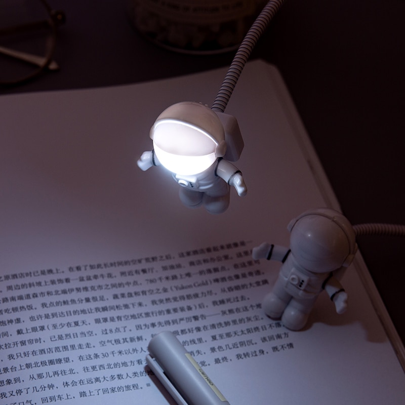 Flexibele usb witte astronaut buis draagbare led nachtlamp  dc 5v lampen voor computer laptop pc notebook lezen huisdecoratie