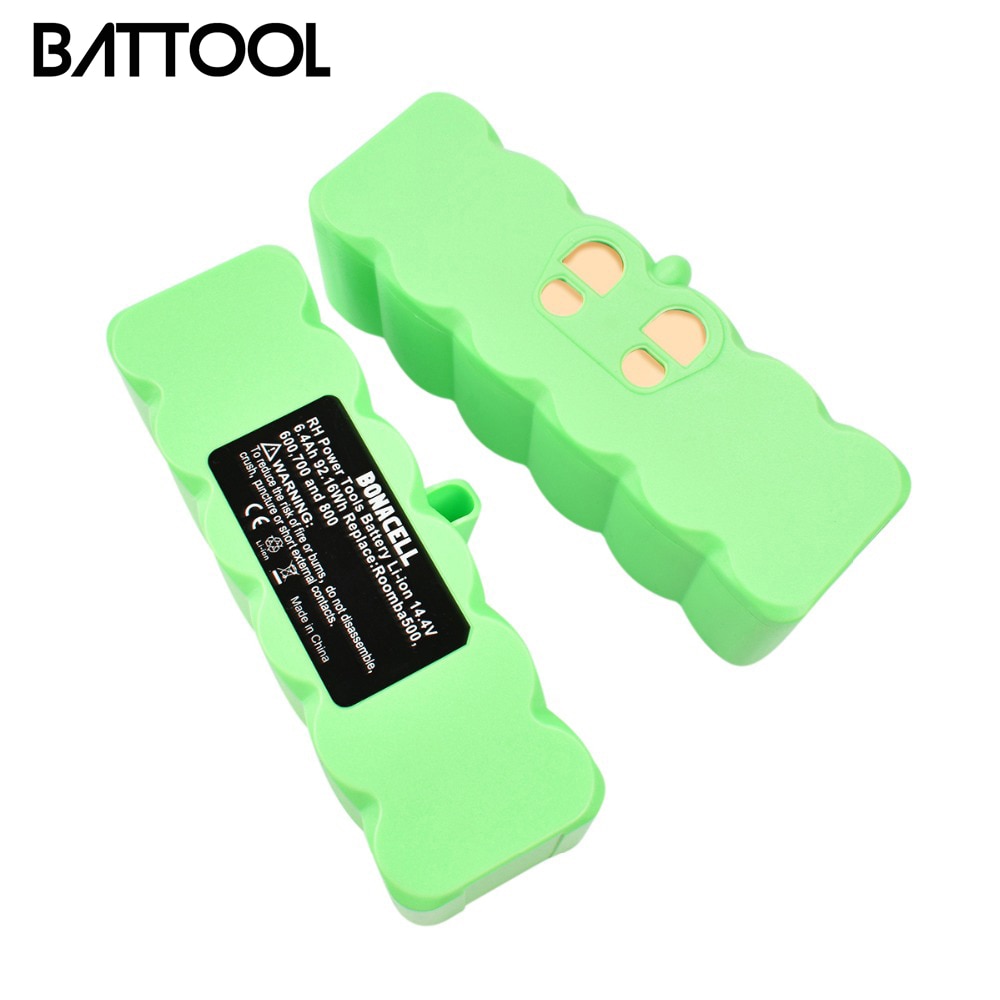 Powtree Vacuum Cleaner Battery - 6400mAh - for iRobot Roomba 500-900 Series - Replacement Battery: 6000 mAh 2pcs