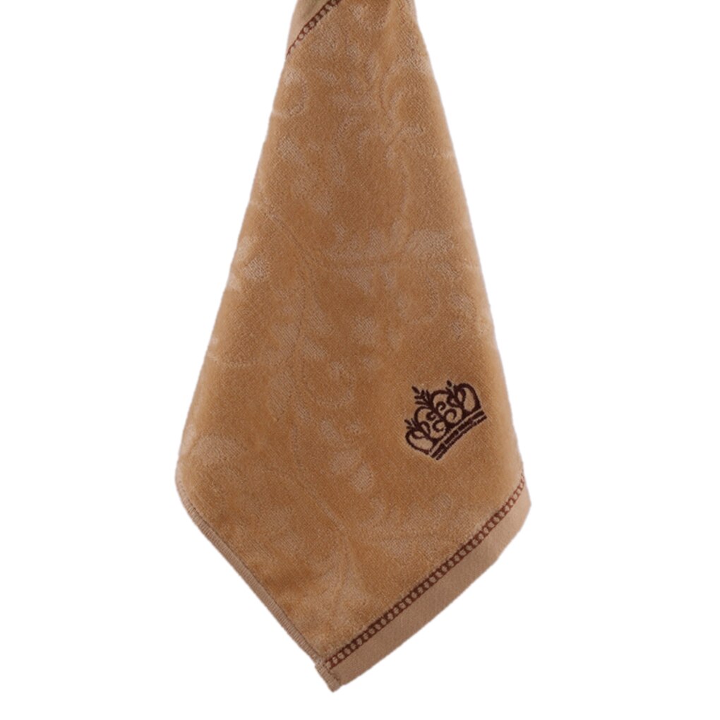 Serviette de visage en coton doux serviette carrée serviette de broderie couronne absorbante: 2