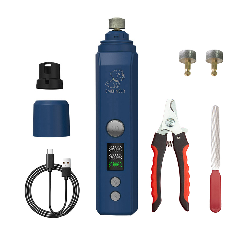 Elektrische LED Hond Nagelslijper Pijnloos Licht Honden Kat Nagelknipper Kleine Grote Honden Huisdier Poten Nagelsnijder Verzorgingsgereedschap: Paars