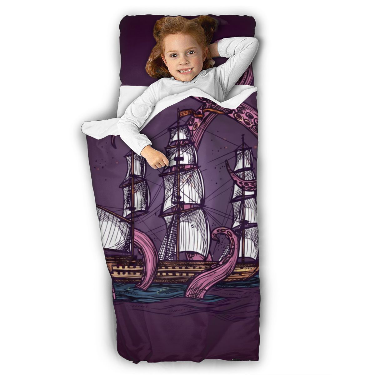 Kraken Monster tentáculos ataque barco colchón niño siesta Mat dormir almohadilla guardería niños ropa de cama con almohada