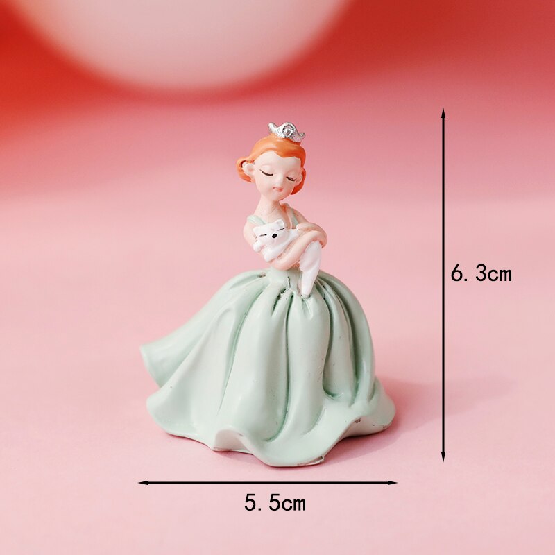 Mooie vrouw meisje kroon kant bloem acryl roze taart topper gelukkige verjaardag bruiloft feest decoratie liefde: Kroonprinses groen