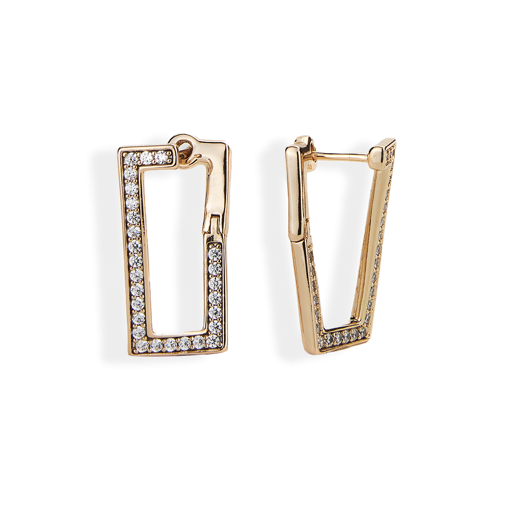 Pendientes colgantes de cristal de circón de para mujer, aretes estéticos de redondos huecos de Color dorado, de joyería: Color marrón amarillo