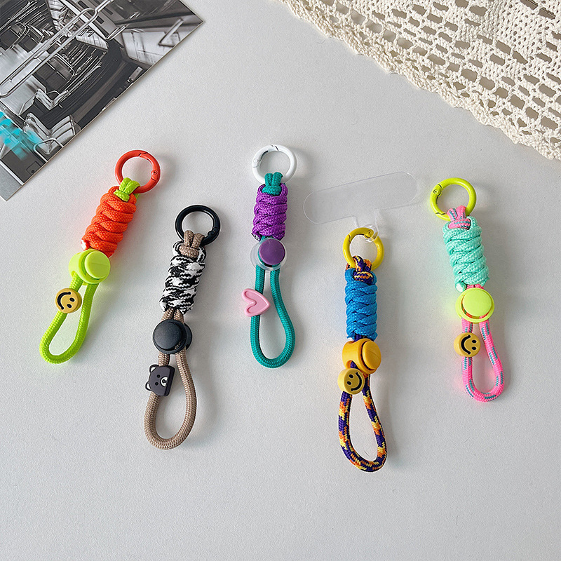 Schlüsselring Kreative Geflochtene Schlüsselband Schlüsselbund Für Telefon fallen Frauen Anti Verloren Knoten Seil Gurt Auto Schlüssel Ketten Diy Zubehör