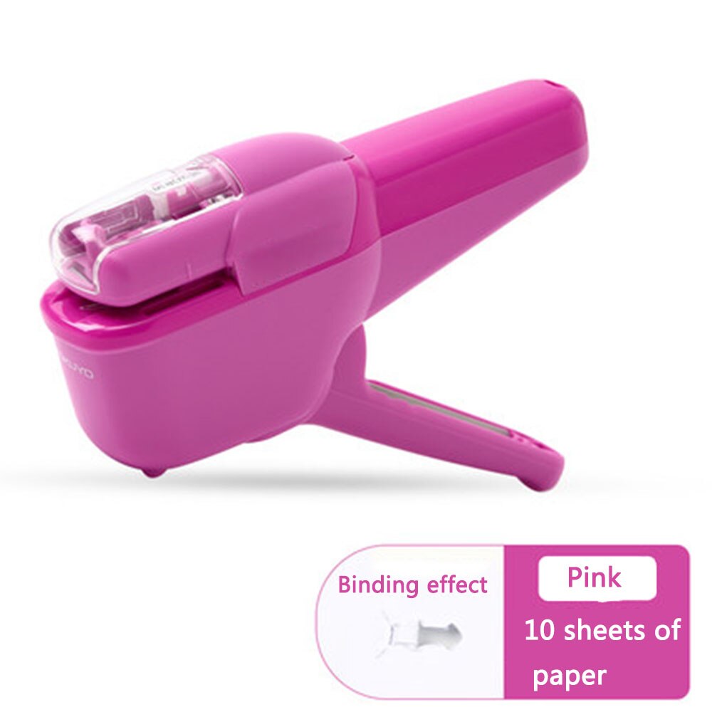 Hand-held Mini Safe Stapler without Staples Staple Free Stapleless 7 Sheets Capacity for Paper Binding Business School Office: C3