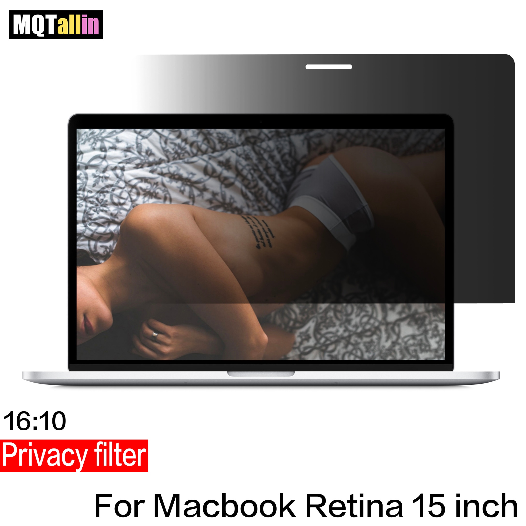 Full screen Privacy Filter Schermen beschermfolie voor MacBook Retina 15 inch laptop Model A1398, size 353mm * 231mm