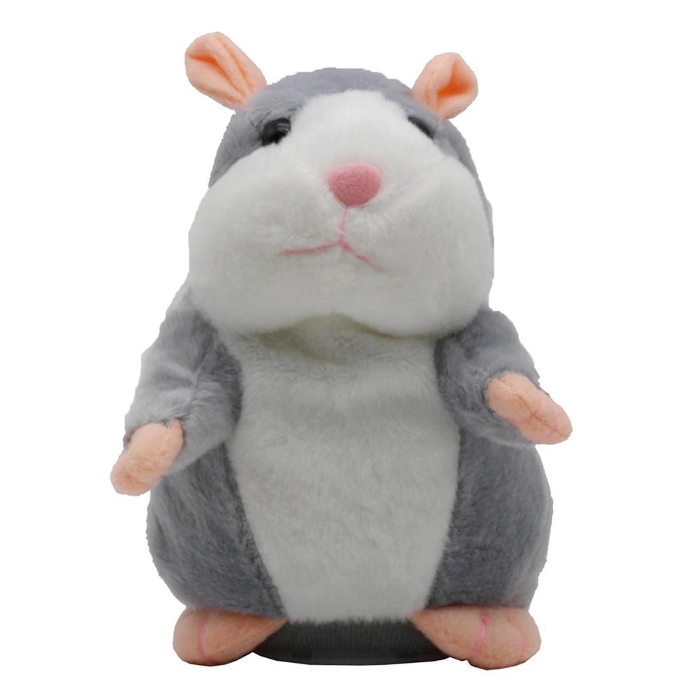 15Cm Leuke Walking Talking Hamster Pluche Dier Pop Grappige Sound Record Herhaal Voice Changing Educatief Speelgoed Huisdieren Kinderen: Grey