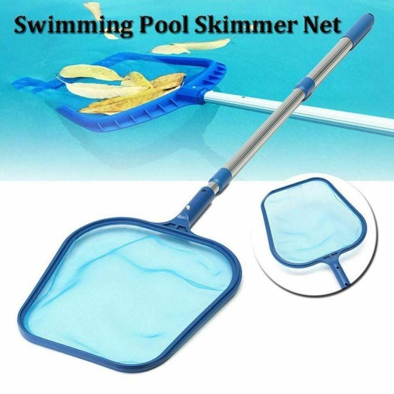 1pcs Swimming Pool Salvage Net Pool Cleaning Net Tool Pole Leaf Fish Garbage Aluminium Mesh Grade Pond Telescopic Fine Skim N2M9
