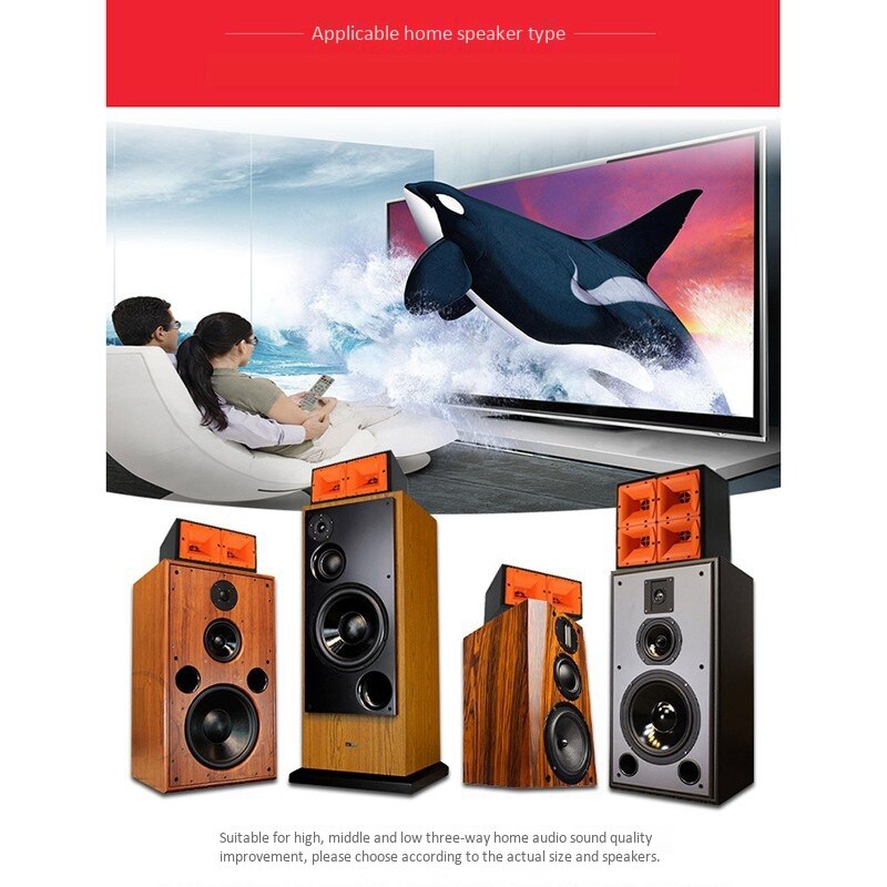 Super Tweeter Haut-Parleur, Fièvre HIFI Crossover Réglable, Réglable Tweeter Son Home Cinéma Mise À Niveau 2 Tweeter Haut-Parleur