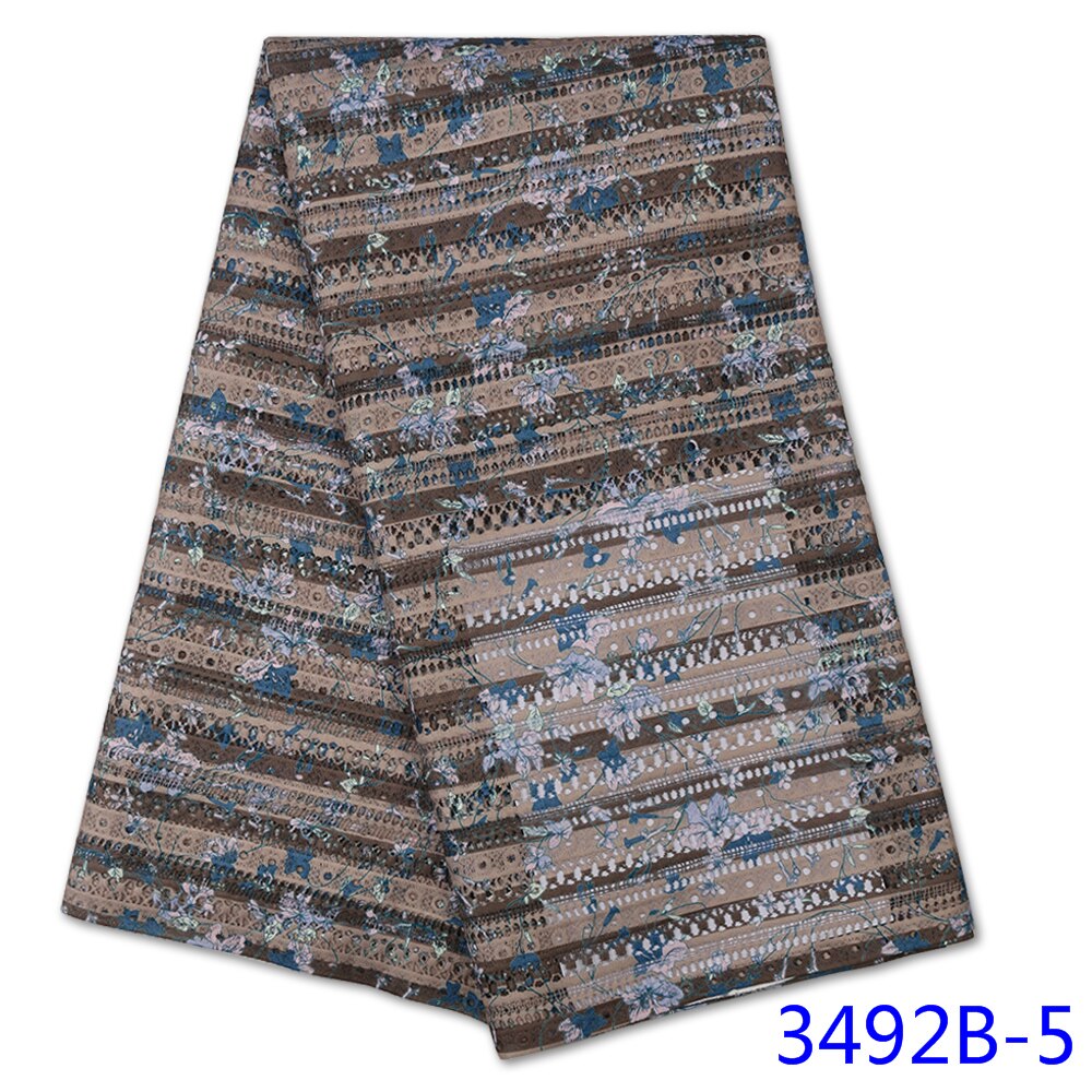 Guipure Cord Lace Fabric African Lace Fabric With Stones Water Soluble Laces For Wedding YA3492B-2: Picture 5