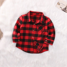 Pudcoco Jongens Meisjes Shirt Leuke Baby Kinderen Jongens Meisjes Lange Mouw Shirt Plaids Controles Tops Blouse Kleding AU